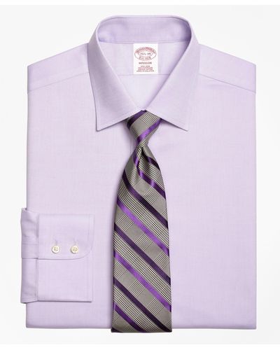 Brooks Brothers Milano Slim-fit Dress Shirt - Purple