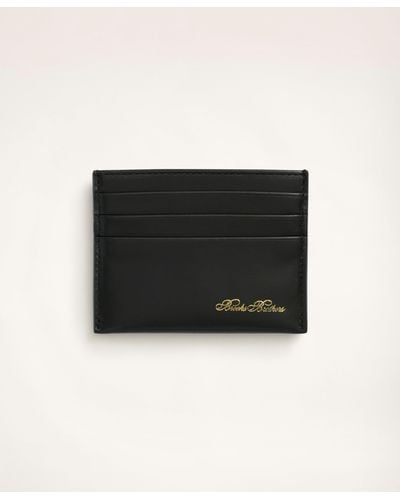 Brooks Brothers Leather Card Case - Black