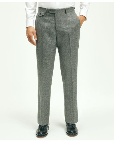 Brooks Brothers Slim Fit Wool Tweed Suit Pants - Green