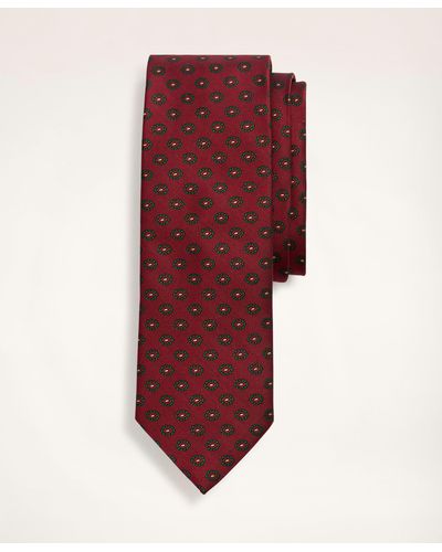 Brooks Brothers Silk Flower Tie - Red