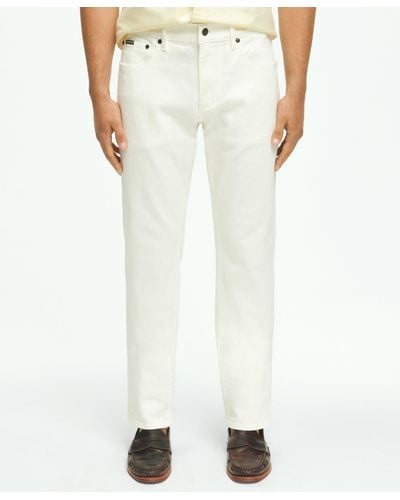 Brooks Brothers Straight Fit Denim Jeans - White