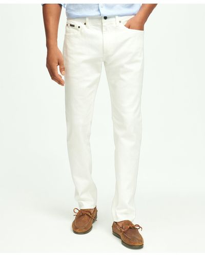Brooks Brothers Slim Fit Denim Jeans - White