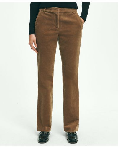 Brooks Brothers Cotton Wide-wale Corduroy Pants - Natural