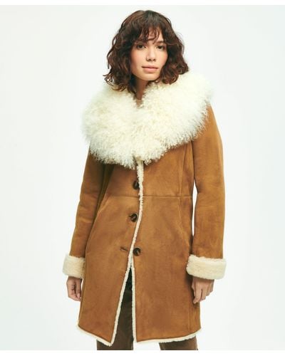 Brooks Brothers Authentic Shearling Coat - Natural