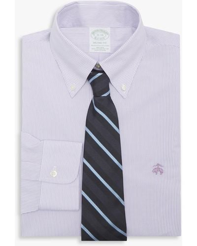 Brooks Brothers Pastellviolettes Regular-fit Non-iron Hemd Aus Baumwolle Mit Button-down-kragen - Lila