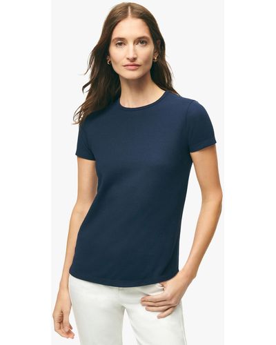 Brooks Brothers Camiseta De Piqué Elástico De Algodón Supima - Azul
