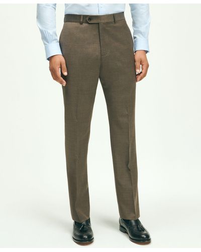 Brooks Brothers Slim Fit Wool 1818 Dress Pants - Gray
