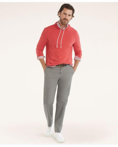 Brooks Brothers Washed Stretch Chino Pants - Red