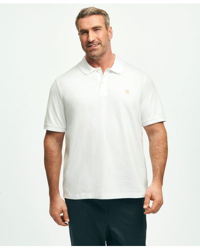 Brooks Brothers Golden Fleece Big & Tall Stretch Supima Polo Shirt - White