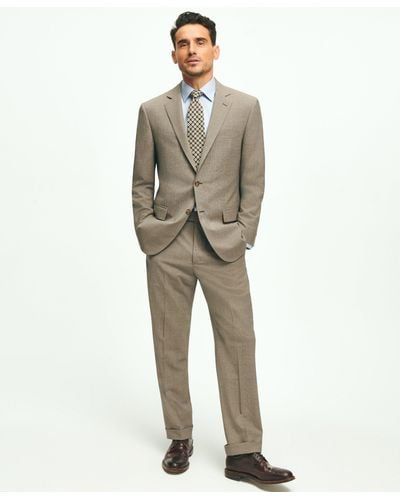 Brooks Brothers Madison Fit Stretch Wool 1818 Suit - Natural