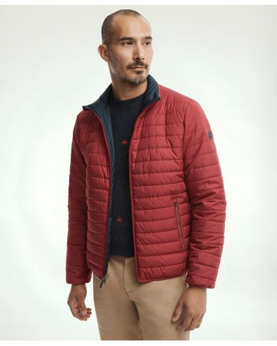 Brooks Brothers Reversible Down Puffer Jacket - Red