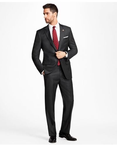 Brooks Brothers Traditional Fit Tic 1818 Suit - Gray