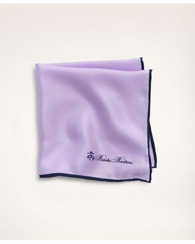 Brooks Brothers Silk Pocket Square - Purple