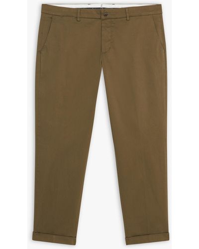 Brooks Brothers Military Relaxed Fit Double Twisted Cotton Chinos - Verde