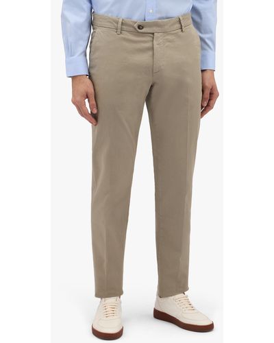 Brooks Brothers Chinohose Aus Stretch-baumwolle In Khaki - Natur