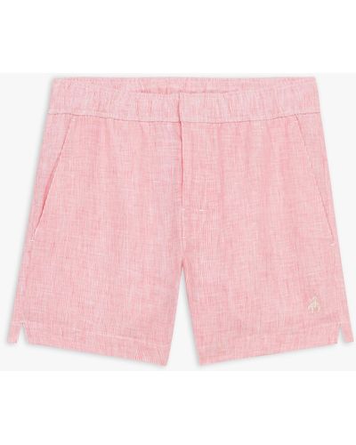 Brooks Brothers Rote Leinen-shorts - Pink
