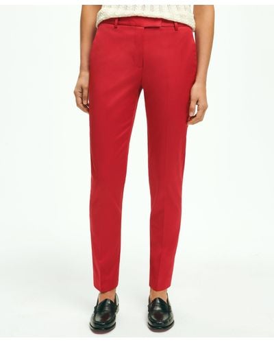 Brooks Brothers Cotton Sateen Pants - Red