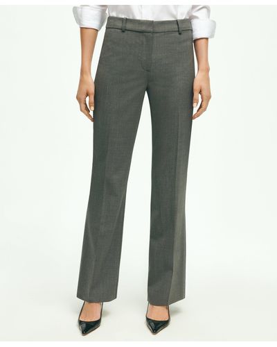 Brooks Brothers The Essential Stretch Wool Pants - Gray