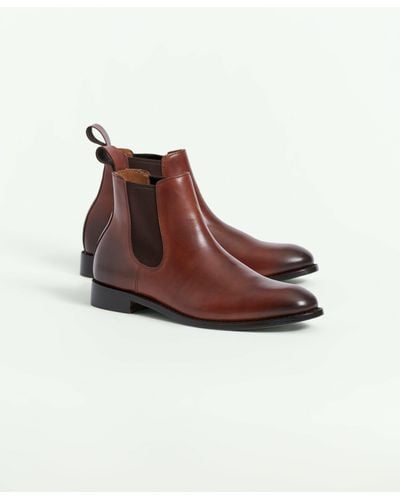 Brooks Brothers Leather Chelsea Boots - Brown