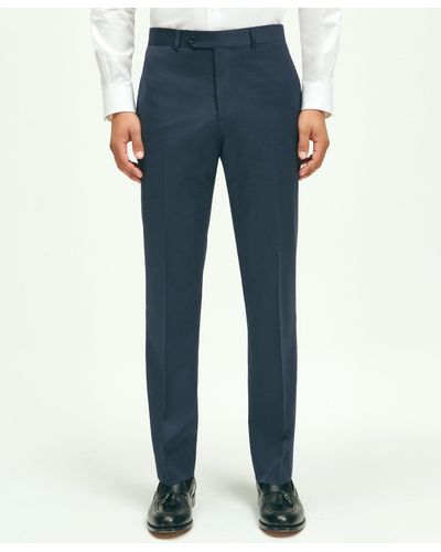 Brooks Brothers Slim Fit Wool 1818 Dress Pants - Blue