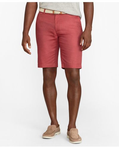Brooks Brothers Linen And Cotton Bermuda Shorts - Red