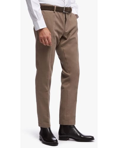Brooks Brothers Pantalone Chino Soho Extra-slim Fit, In Twill Di Cotone Stretch - Marrone