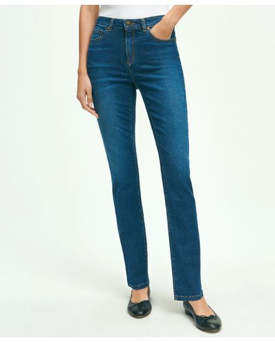 Brooks Brothers Stretch Cotton Slim-straight Denim Jeans - Blue