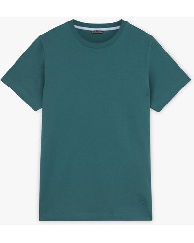 Brooks Brothers Grünes Baumwoll-t-shirt Mit Rundhalsausschnitt