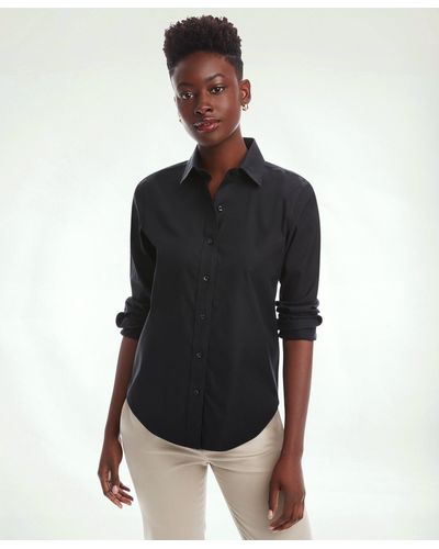 Brooks Brothers Classic-fit Non-iron Stretch Supima Cotton Dress Shirt - Black