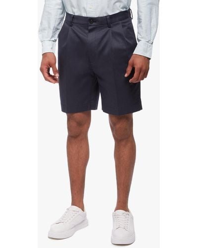 Brooks Brothers Shorts Stretch Con Pince Frontali - Blu