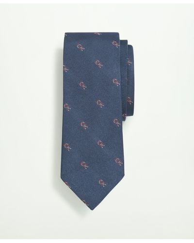 Brooks Brothers Silk Nautical Knot Pattern Tie - Blue