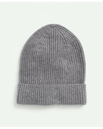 Brooks Brothers Merino Wool Cashmere Beanie - Gray