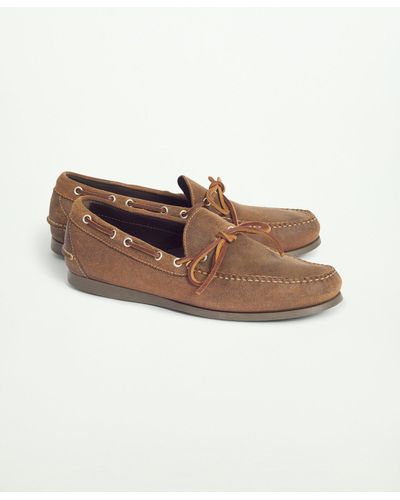 Brooks Brothers Sconset Camp Moc In Leather Shoes - Brown