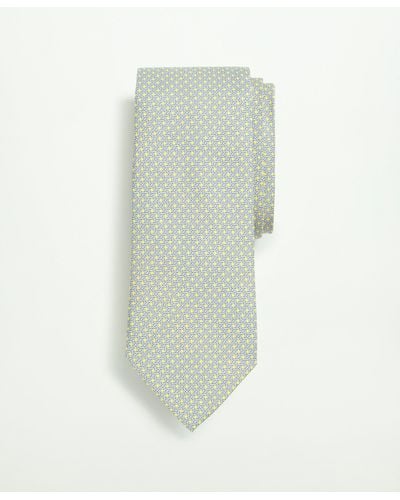 Brooks Brothers Silk Twill Cane Pattern Tie - White