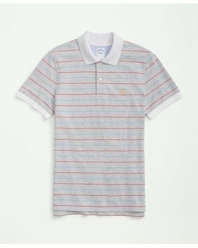 Brooks Brothers Supima Cotton Multi-stripe Polo Shirt - Gray