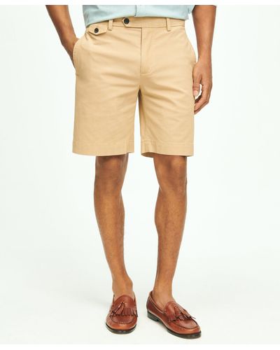 Brooks Brothers 9" Canvas Poplin Shorts In Supima Cotton - Natural