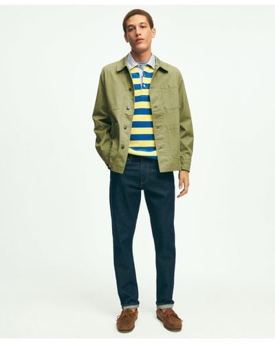 Brooks Brothers Stretch Cotton Twill Chore Jacket - Green