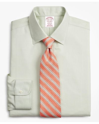 Brooks Brothers Madison Relaxed-fit Dress Shirt, Non-iron Dobby - Green