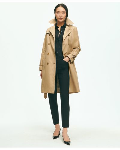 Brooks Brothers Cotton Trench Coat - Natural