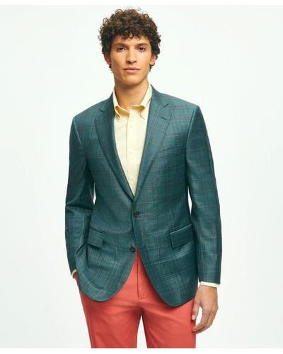Brooks Brothers Classic Fit Wool Check Sport Coat - Green