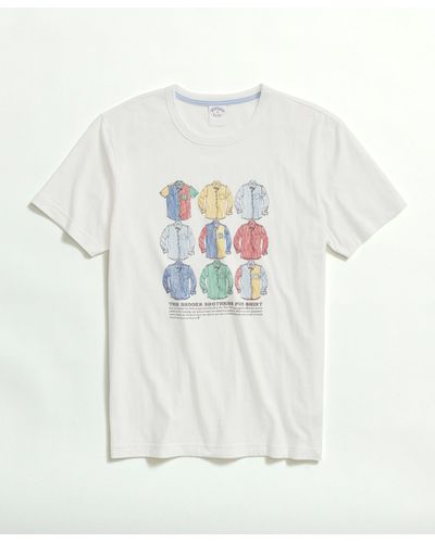 Brooks Brothers Washed Cotton Fun T-shirt - White