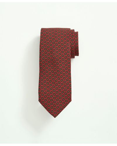 Brooks Brothers Silk Floral Tie - Red