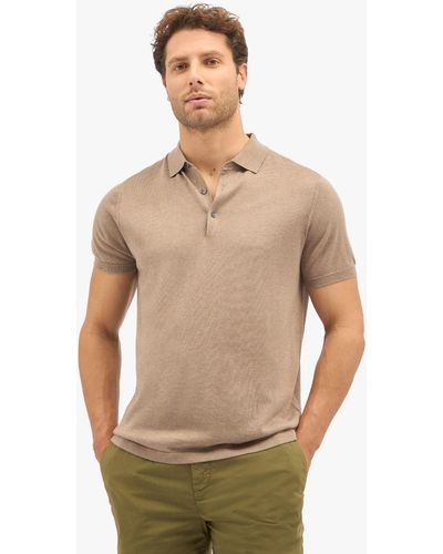 Brooks Brothers Beige Silk-cashmere Blend Polo Shirt - Grigio