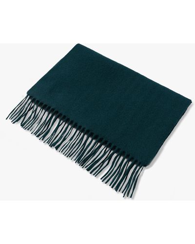 Brooks Brothers Green Wool Cashmere Blend Scarf - Verde