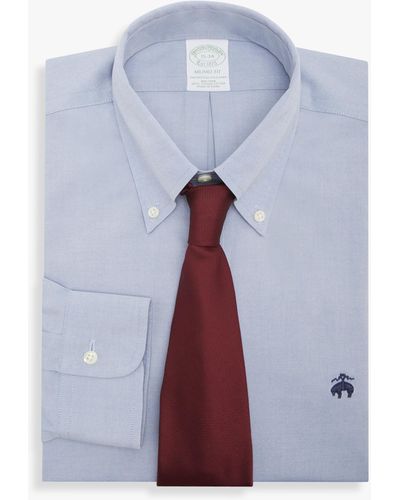Brooks Brothers Camisa Azul Celeste Regular Fit Non-iron De Algodón Con Cuello Button Down