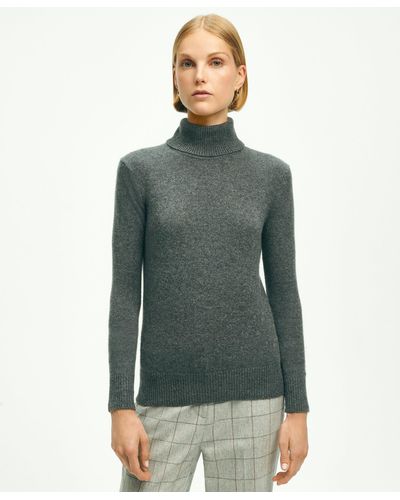 Brooks Brothers Cashmere Turtleneck Sweater - Green