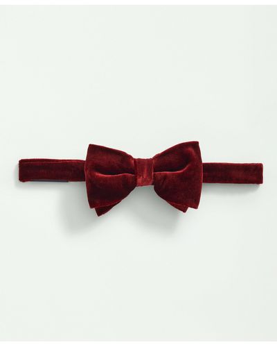 Brooks Brothers Silk Blend Velvet Bow Tie - Red
