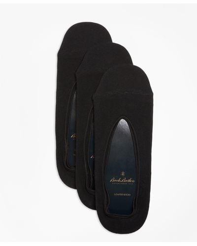 Brooks Brothers Loafer Socks-three Pack - Black
