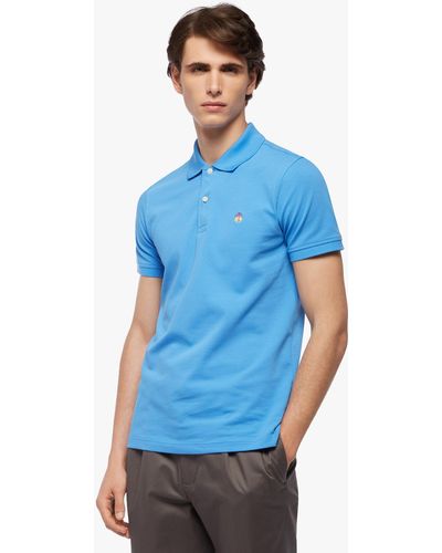 Brooks Brothers Golden Fleece Slim Fit Stretch Supima Polo Shirt - Blu