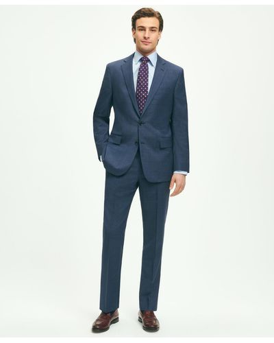 Brooks Brothers Classic Fit Check 1818 Suit - Blue